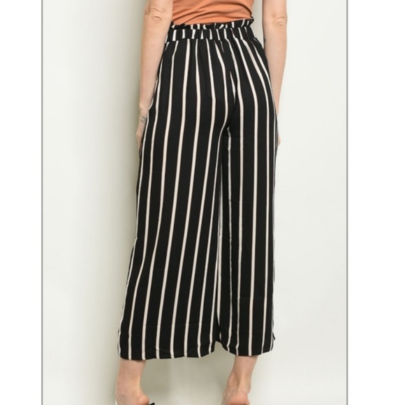 NWT Pinstripe Bow Front Harem Highwater Pants - Picture 2 of 2